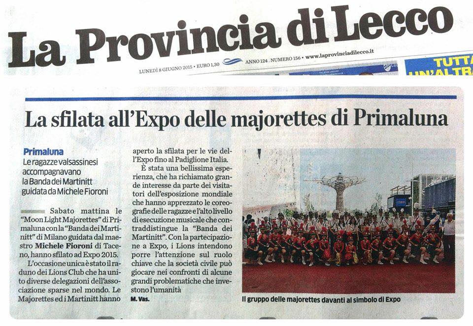 Expo 2015. La Provincia di Lecco, 08.06.2015