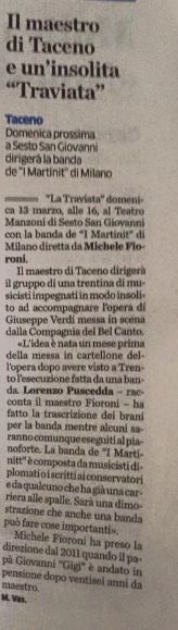 La Traviata. La Provincia di Lecco, 09.03.2016