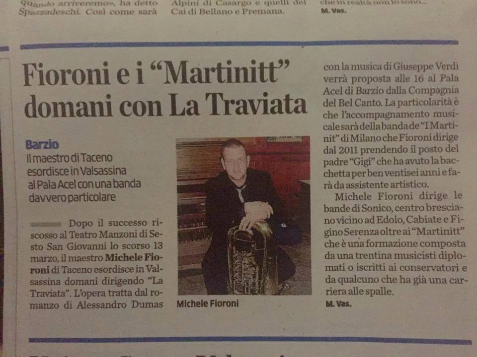 La Traviata. La Provincia di Lecco, 30.04.2016